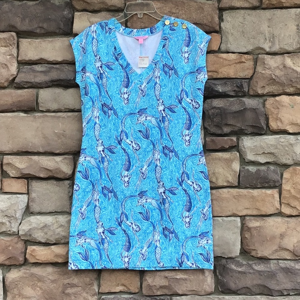 Lilly Pulitzer Nice Tail Haley Dress Mermaid Print